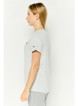 Champion Women Sportswear Fit Short Sleeve Outdoor Crop Top, Grey  - Image 2