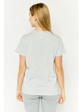 Champion Women Sportswear Fit Short Sleeve Outdoor Crop Top, Grey  - Image 3