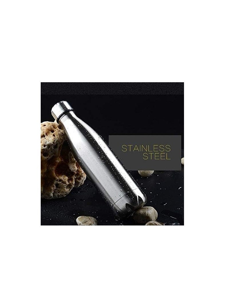 Generic - Stainless Steel Water Bottle Double Walled Sports Water Bottle Vacuum Insulated Cola Shape Travel Thermal Flask - Image 1
