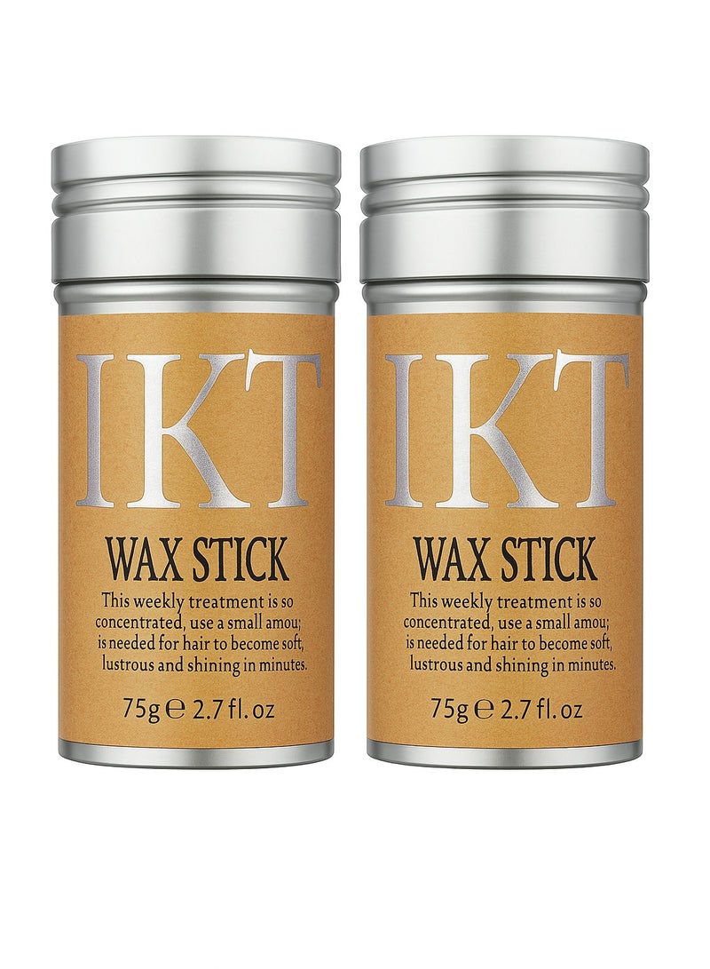 IKT IKT Hair Styling Wax Stick for Wigs & Natural Hair – Pack of 2, 75g – Non-Greasy Frizz & Flyaway Control - Image 1
