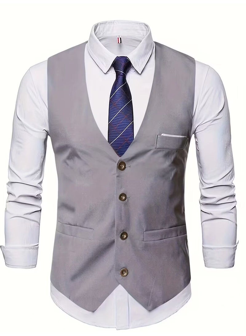 Shougu New Fashionable Casual Men's Suit Vest - Image 1