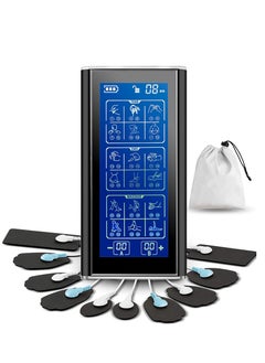 MHD 36 Modes Dual Channel TENS Muscle Stimulator EMS Pulse Rechargeable Full Body Massage Acupuncture Machine with 10 Pads  - Image 1