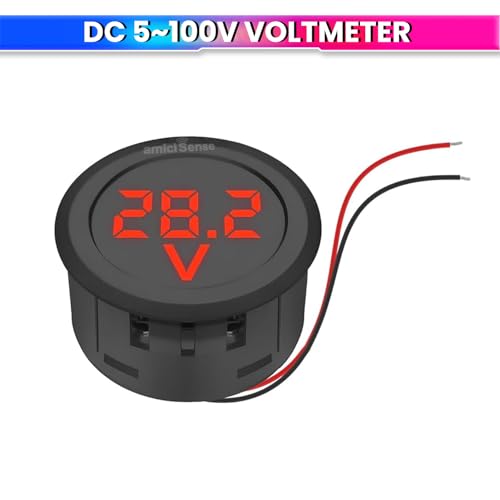 amiciSense DC 5~100V Voltmeter, 3-Digit LED Digital Display Voltage Detector for Bike Battery Voltage Monitoring - Image 4
