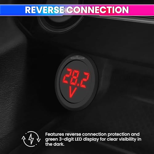 amiciSense DC 5~100V Voltmeter, 3-Digit LED Digital Display Voltage Detector for Bike Battery Voltage Monitoring - Image 5