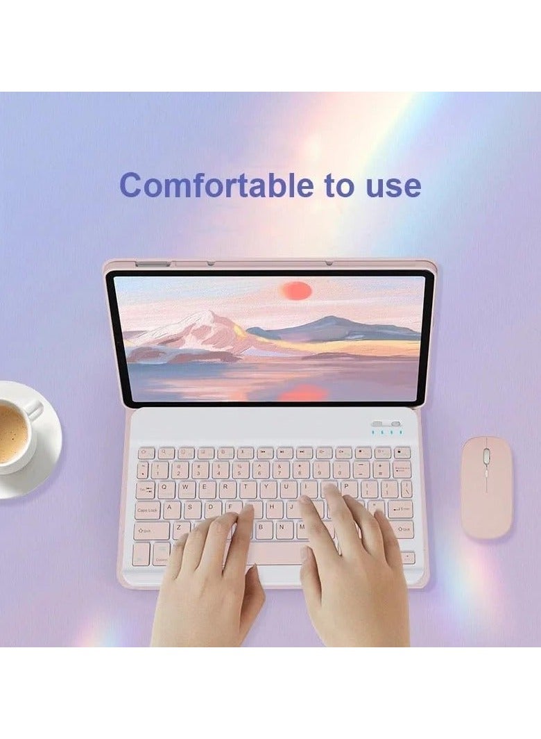 general Arabic and English Keyboard Case Compatible with Huawei MatePad SE 11 (2024) 11-inch with Mouse, Detachable Wireless Bluetooth Keyboard, Smart Soft Leather Case Tablet Case - Image 2