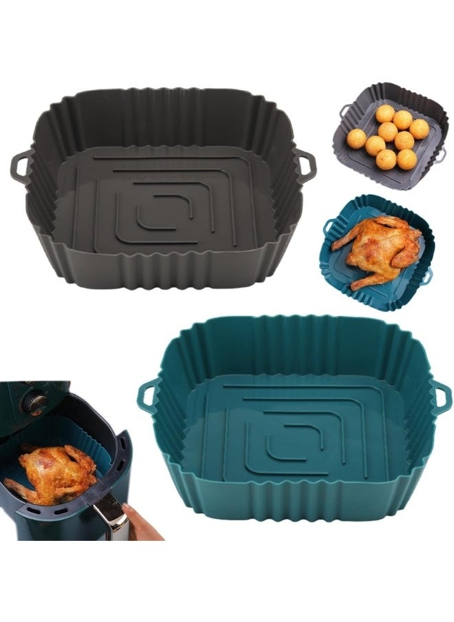 FALMER - 2 Pieces Of Silicone Air Fryer Tray 20 cm Square Multicolored - Image 1