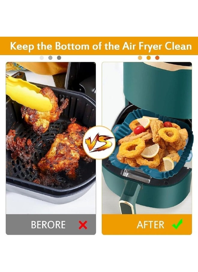 FALMER - 2 Pieces Of Silicone Air Fryer Tray 20 cm Square Multicolored - Image 1