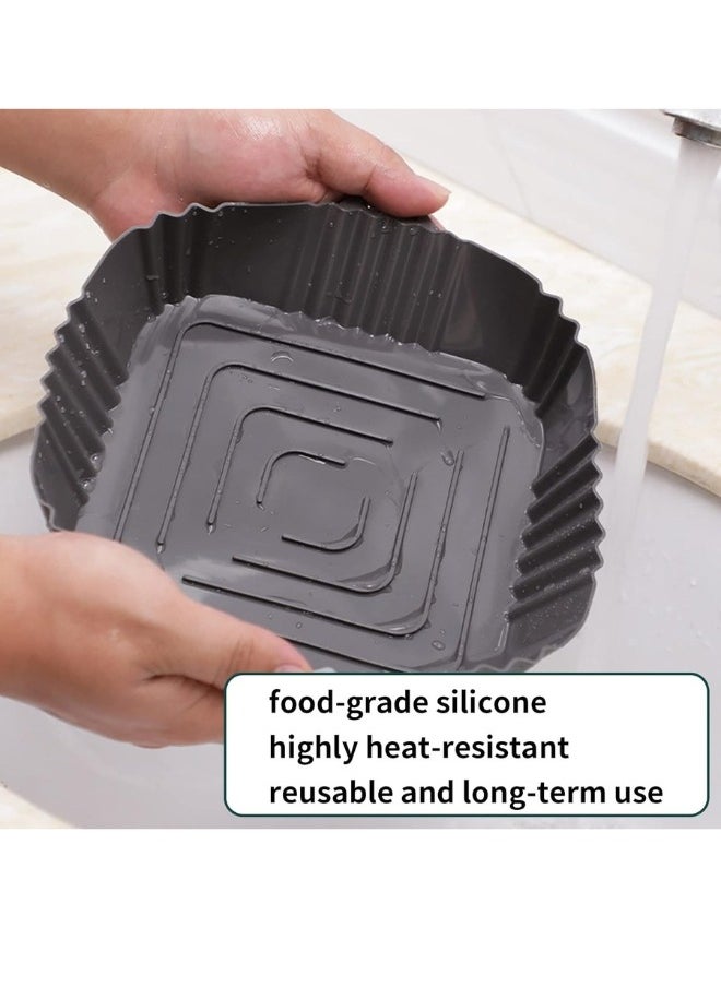 FALMER - 2 Pieces Of Silicone Air Fryer Tray 20 cm Square Multicolored - Image 1