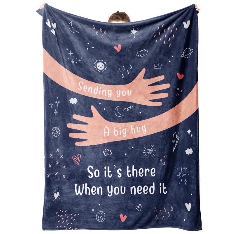 Afterprints Get Well Gifts for Women Men HugHealing Blanket Thinking of YouCancer CareSympathyAfter Surgery Gifts for Friends Sister Coworker Soft Throw Blankets 50 x 60