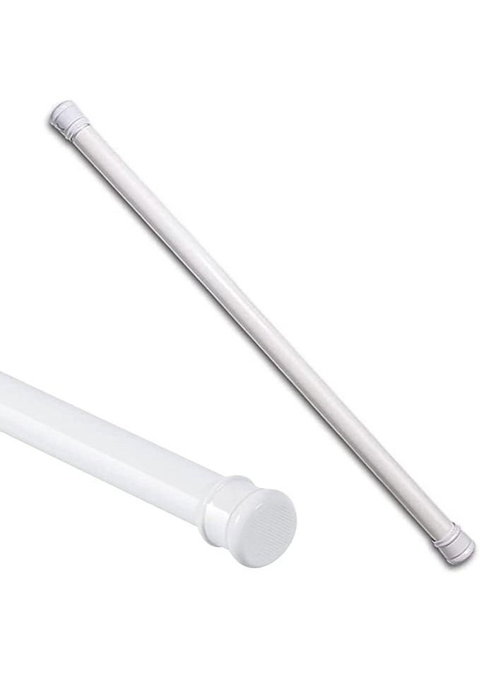Rubik - Shower Curtain Rod Adjustable 110-200cm, Thick & Extendable Telescopic Length Tension Bar Painted Surface No Drill Type for Bathroom Shower Bathtub Cabinet (110 x 200 cm, White) - Image 1