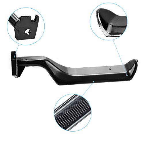 YMHHefy Black Interior Metal Door Handle Front Left Driver Passenger Compatible with 1987-1996 Ford Bronco F150 F250 F350 F53 F59 F800 E7TZ-1522601-A E7TZ-1522600-A 77177 77178 2Pcs - Image 2