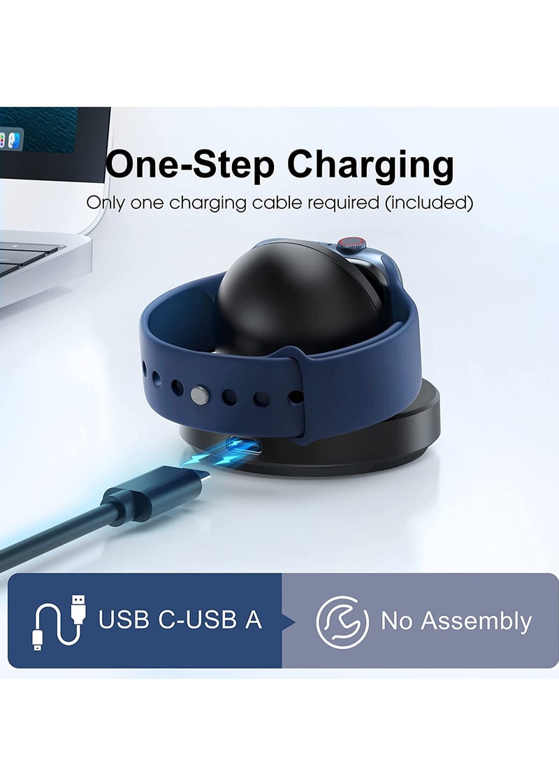 KASTWAVE حوامل شحن ساعة آبل، قاعدة شحن مغناطيسية محمولة لساعة آبل، محطة شحن لاسلكية مع ساعة آبل سيريز 7 SE 6 5 4 3 2، تدعم وضع السرير - Image 4