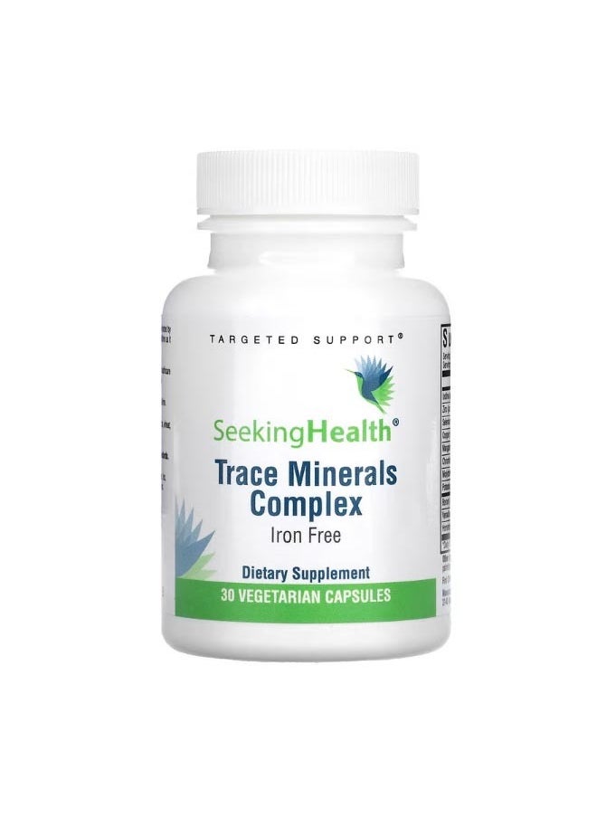 Seeking Health Trace Minerals Complex Iron Free 30 Vegetarian Capsules  - Image 1