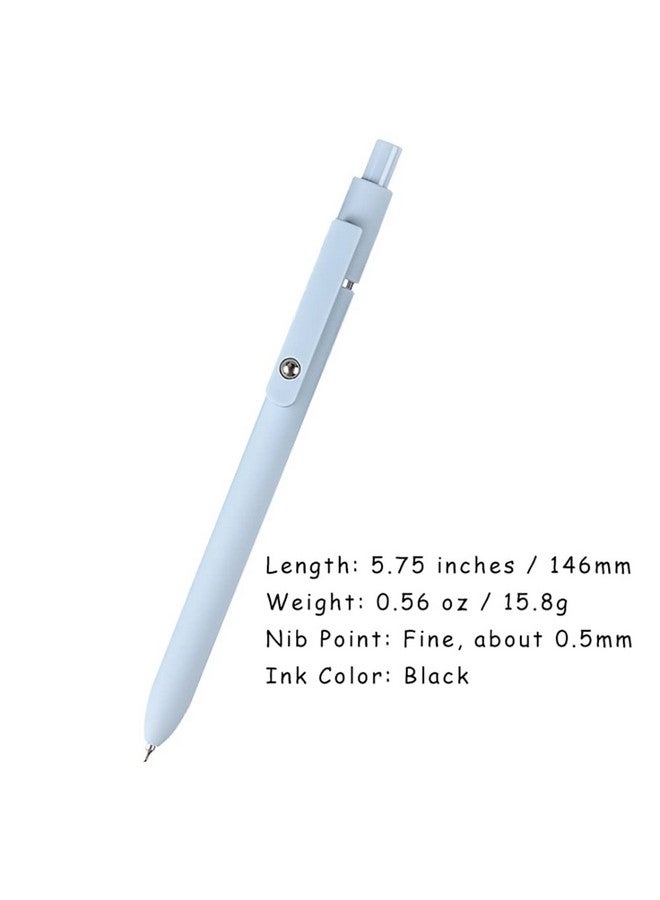 5 Pcs Zennyth Gel Pens Quick Dry Fine Point Premium Retractable Rolling Ball Black Ink Smooth Writing Pens For School Office (Morandi)