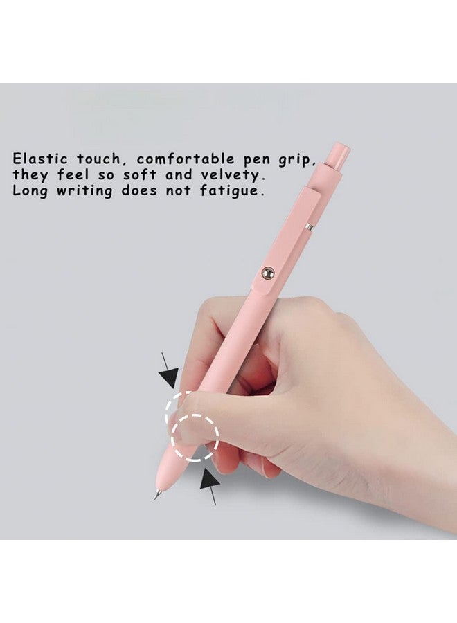 5 Pcs Zennyth Gel Pens Quick Dry Fine Point Premium Retractable Rolling Ball Black Ink Smooth Writing Pens For School Office (Morandi)