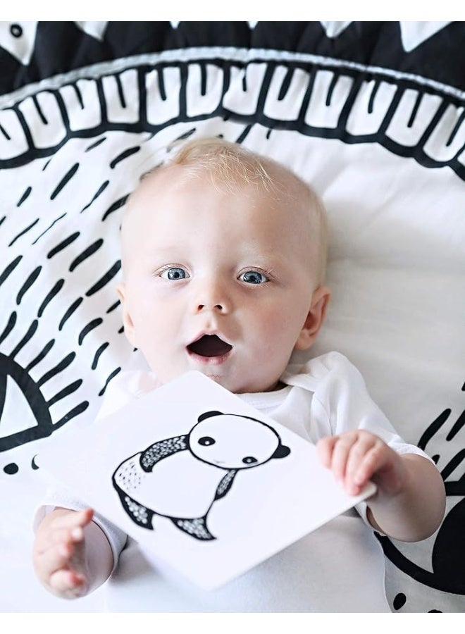 Wee Gallery Black and White Art Flash Cards for Babies, High Contrast Educational Animal Picture Cards, Baby Visual Stimulation, Brain and Memory Development in Infants and Toddlers - B&W Animals - Image 2