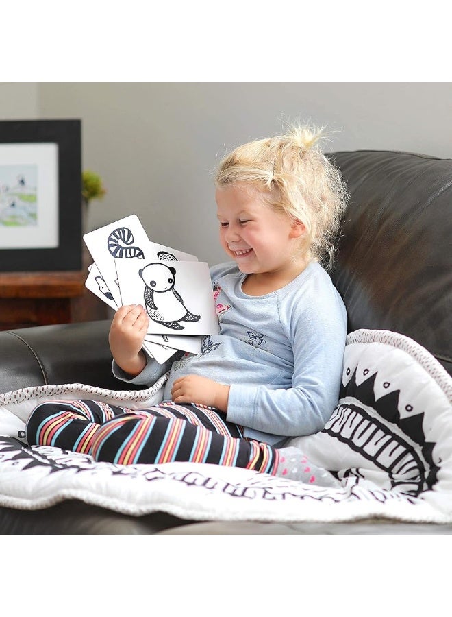 Wee Gallery Black and White Art Flash Cards for Babies, High Contrast Educational Animal Picture Cards, Baby Visual Stimulation, Brain and Memory Development in Infants and Toddlers - B&W Animals - Image 5