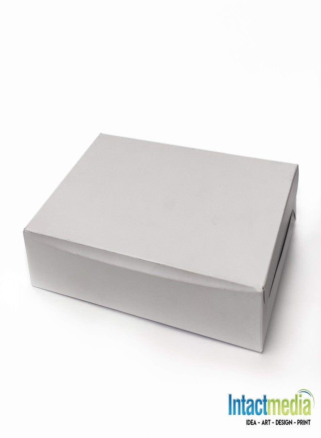 Intactmedia Plain White Pancake & Cake Box | Sturdy Pastry Packaging | Durable Food-Grade Indian Material | Birthday & Occasion Gift Box - Pack of 30 - Image 3