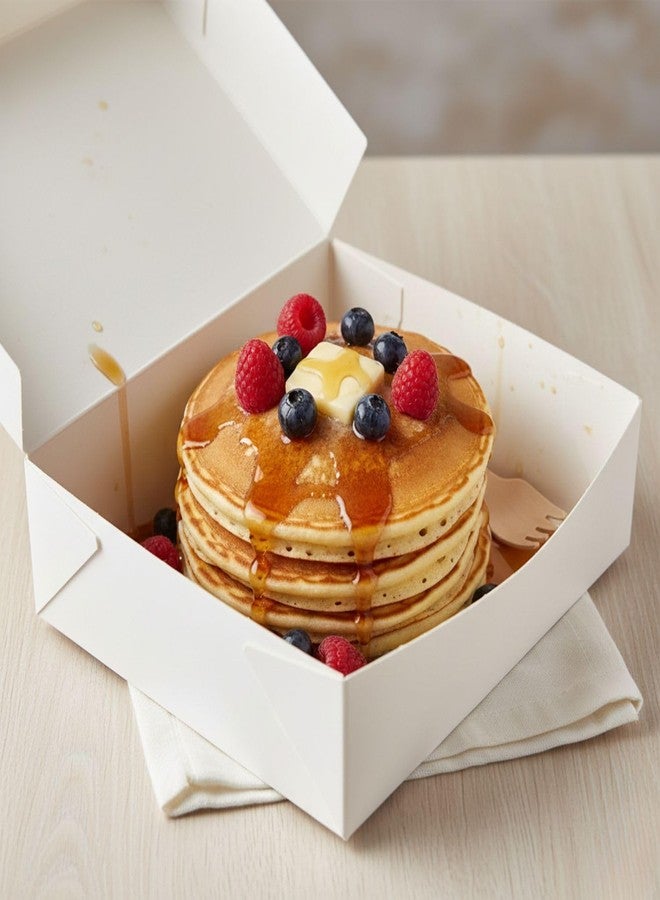 Intactmedia Plain White Pancake & Cake Box | Sturdy Pastry Packaging | Durable Food-Grade Indian Material | Birthday & Occasion Gift Box - Pack of 30 - Image 5
