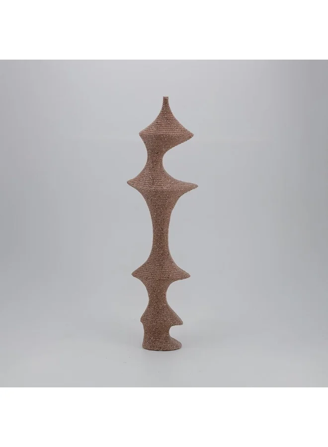 دانوب هوم تمثال لاعب شطرنج مجرد من الراتنج بولي دانوب هوم فينيس - 18x9x63 سم ديكور منزلي لافت للنظر مجموعة ديكور فريدة باللون البني لغرفة المعيشة وغرفة النوم إكسسوارات منزلية زخرفية