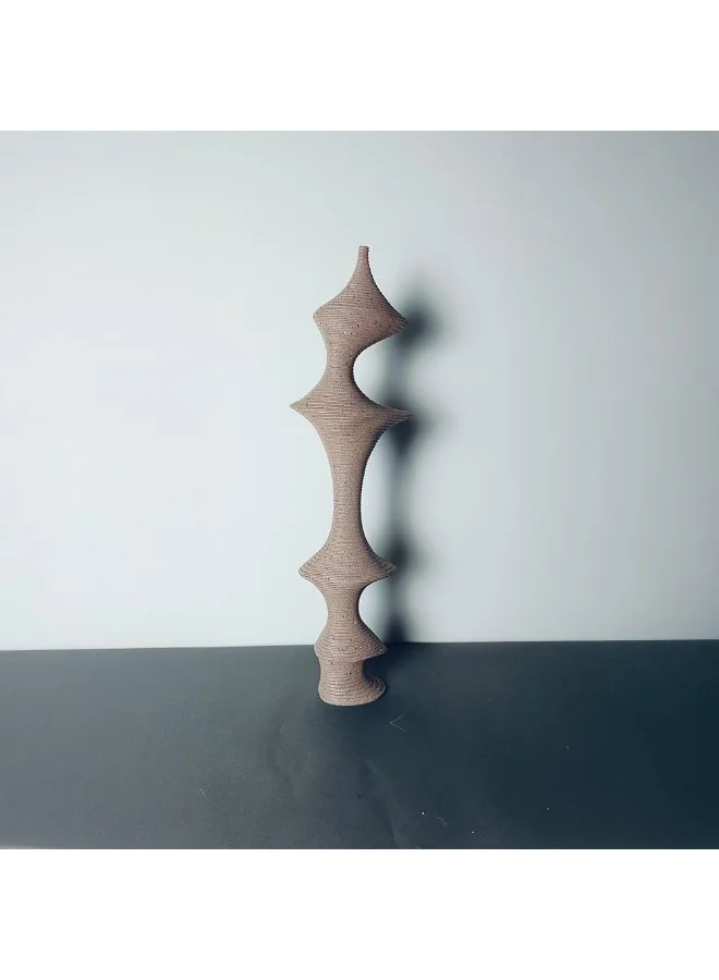 دانوب هوم تمثال لاعب شطرنج مجرد من الراتنج بولي دانوب هوم فينيس - 18x9x63 سم ديكور منزلي لافت للنظر مجموعة ديكور فريدة باللون البني لغرفة المعيشة وغرفة النوم إكسسوارات منزلية زخرفية