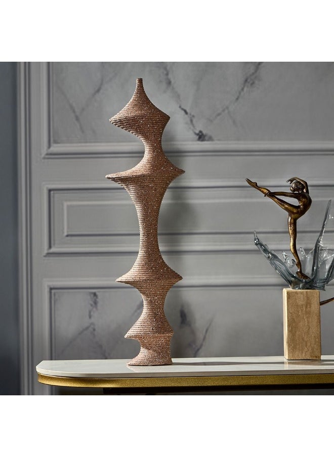 DANUBE HOME Danube Home Venice Polyresin Abstract Chess Player Figurine - 18X9X63 Cm Eye-Catching Home Decor Accent Unique Brown Decor Collection For Living Room, Bed Room Decorative Home Accessories  - Image 1