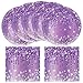 CHUNNIN 50 Pcs Purple Birthday Plates and Napkins Purple and Silver Happy Birthday Party Supplies for 25 Guests Table Decorations for Women Girl Birthday Decorations Paper Plates Napkins - Image 2