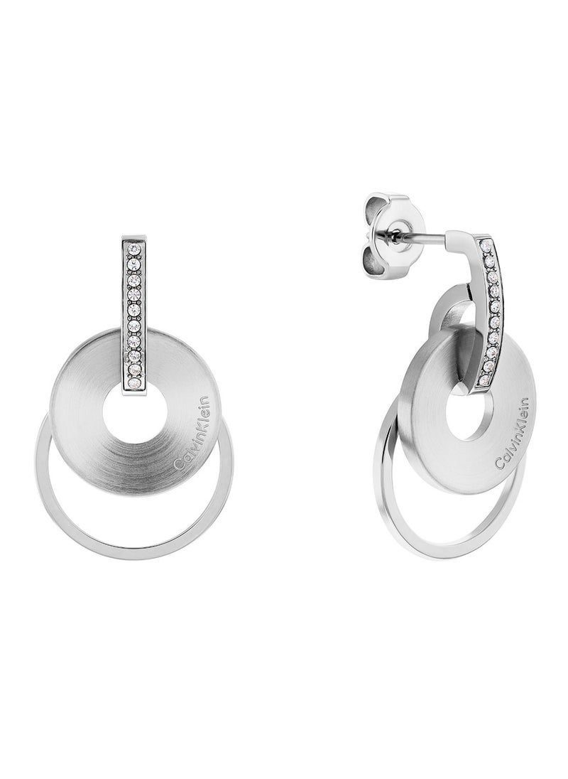 CALVIN KLEIN Womens Playful Circular Shimmer Earrings - 35000152 