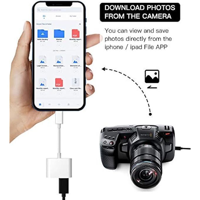 rayihni COMPATIBLE FOR LIGHTNING MALE TO USB FEMALE ADAPTER OTG AND CHARGING PORT,CHARGER CABLE COMPATIBLE WITH IPHONE 11 12MINI MAX PRO XS XR X FOR IPAD AIR SPLITTER CAMERA,MEMORY CARD READER,MOUSE,HUB,MIDI - Image 3