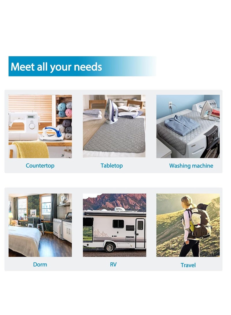 SOLARAE Ironing Mat, Mini Ironing Board Ironing Pad, Change Any Flat Surface into an Ironing Board, Easy to Take Along When Traveling, Measures 22‚ÄùL X 24‚ÄùW for Table Top - Image 2