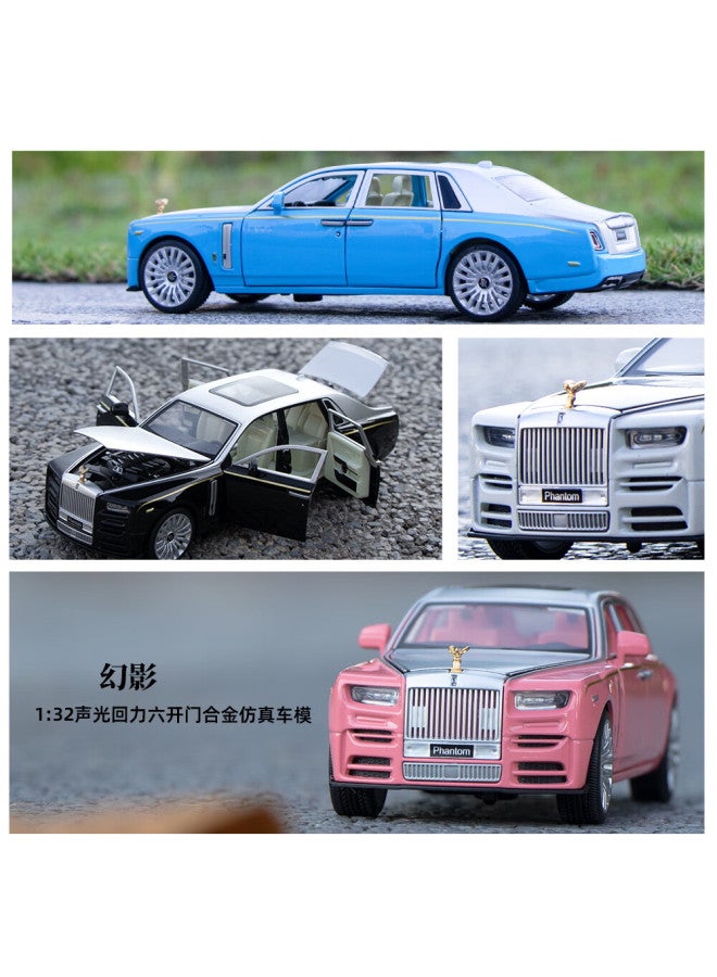 Black Mamba 1：32 Rolls-royce Phantom Alloy Car Model Realistic Luxury Toy Car Gift For Boys And Girls, Black - Image 5