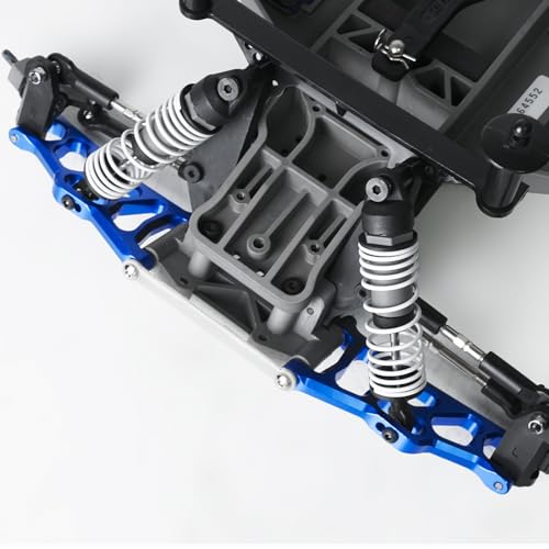JGGZONE 4PCS Aluminum Front & Rear Suspension A-Arms Set Alloy Front Lower Swing Arm Kits Replacement for 1/10 Traxxa Slash 2WD RC Short Course Truck Upgrade Parts - Image 5