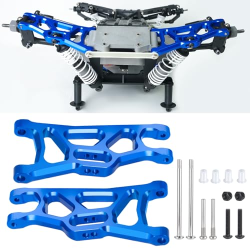 JGGZONE 4PCS Aluminum Front & Rear Suspension A-Arms Set Alloy Front Lower Swing Arm Kits Replacement for 1/10 Traxxa Slash 2WD RC Short Course Truck Upgrade Parts - Image 4