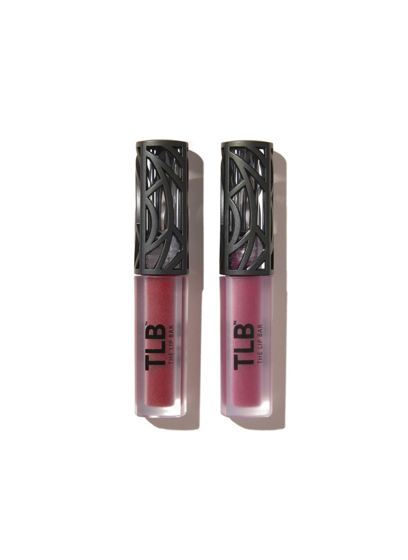 The Lip Bar - The Lip Bar - Nonstop Liquid Matte Lipstick 2-Pack, Bawse Lady (Blue Red) + Rich Auntie (Deep Berry) - High Pigment - One Swipe - Long Lasting - Jojoba Oil & Vitamin E - Vegan - .24 fl oz - Image 1