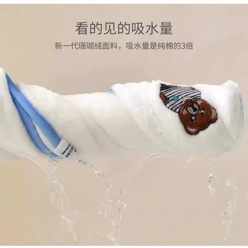 Children'S Washcloth Baby Embroidered Saliva Towel Kindergarten Face Towel Waterproof Bib Infant Bib Multi-Purpose - Image 3