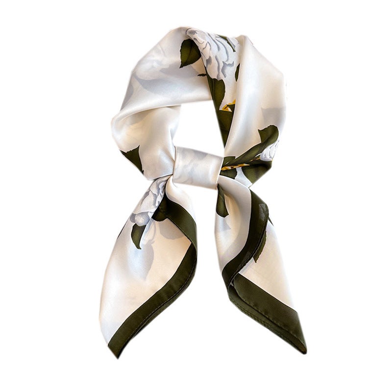 The Real Thing Is More Beautiful~ New Retro Sun Protection Small Silk Scarf, Professional Versatile Small Square Scarf, Headscarf, Women''s Decorative Scarf, Headband - Image 1