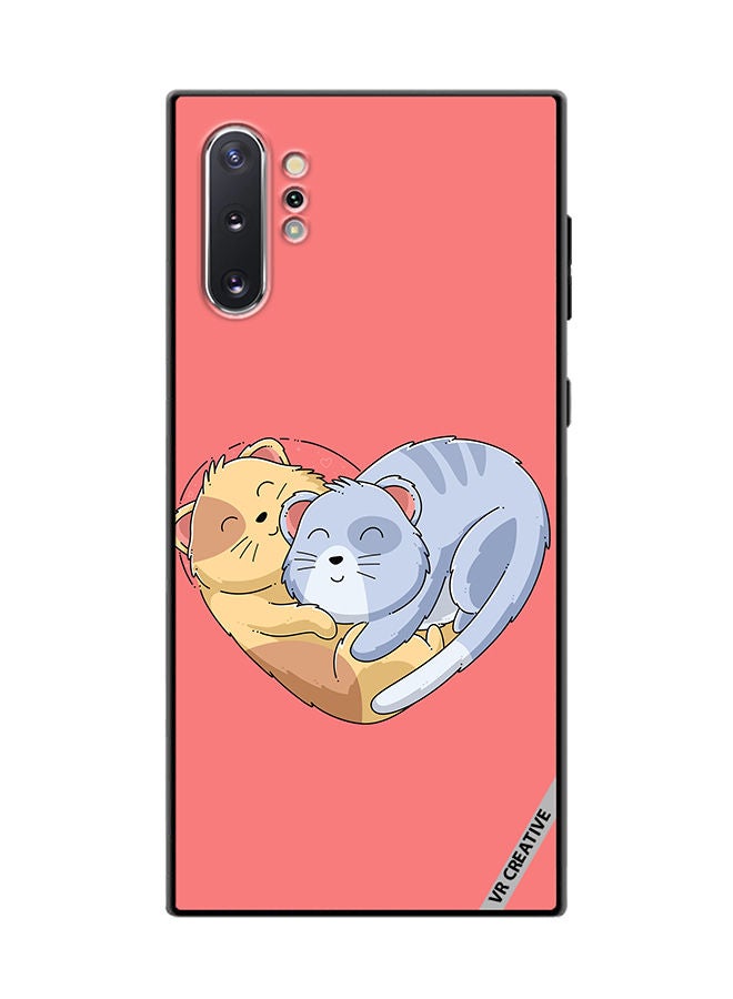 VR CREATIVE Protective Case Cover For Samsung Galaxy Note10 Plus 5G Klover Cat Design Multicolour - Image 1