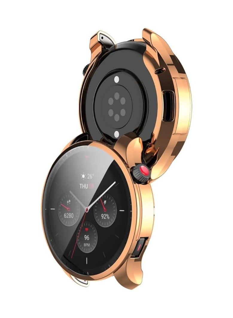 ELMO3EZZ Case Compatible with Amazfit GTR 4 / GTR4 Pro Case Watch Soft TPU Shockproof Cover Slim Guard Thin Bumper Shell Protector (Rose Gold) - Image 2