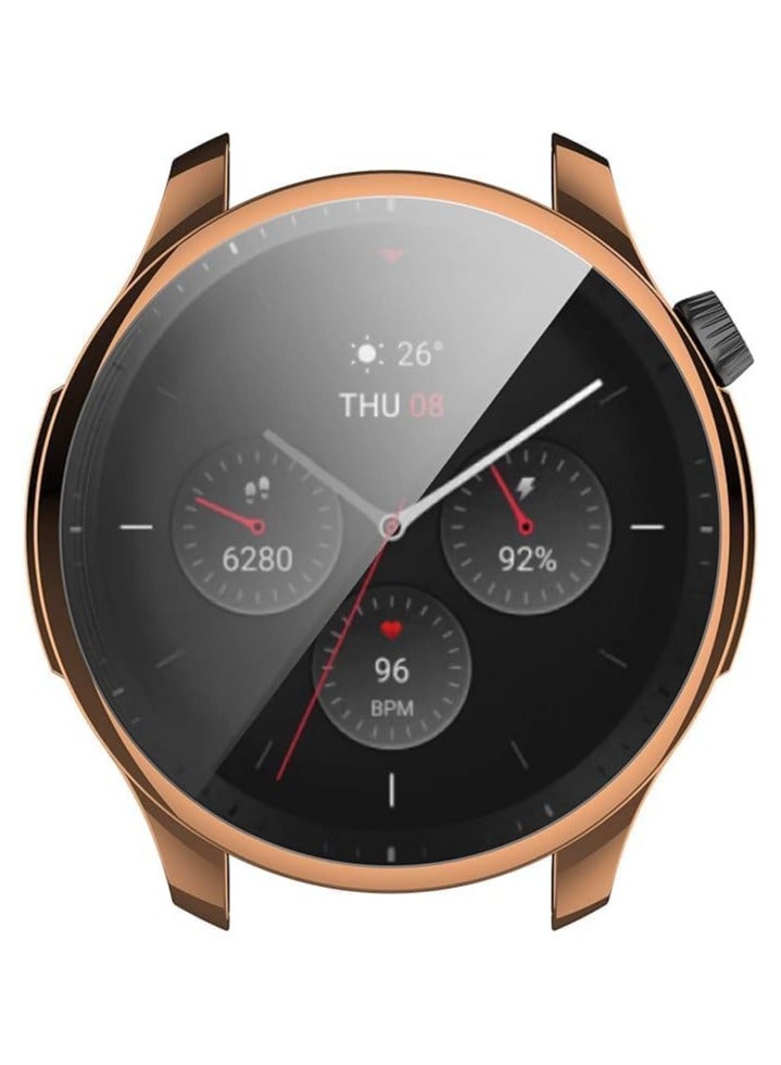 ELMO3EZZ Case Compatible with Amazfit GTR 4 / GTR4 Pro Case Watch Soft TPU Shockproof Cover Slim Guard Thin Bumper Shell Protector (Rose Gold) - Image 4