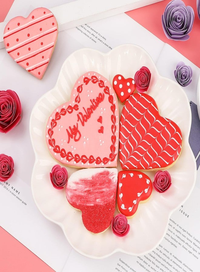 BakingWorld Heart Cookie Cutter Set - 5 Piece - 4.57" 3.86" 2.95" 1.97” 1.38" - Love Shaped Cookies Fondant Biscuit Molds for Valentines Day Holiday Birthday Party - Stainless Steel - Image 3