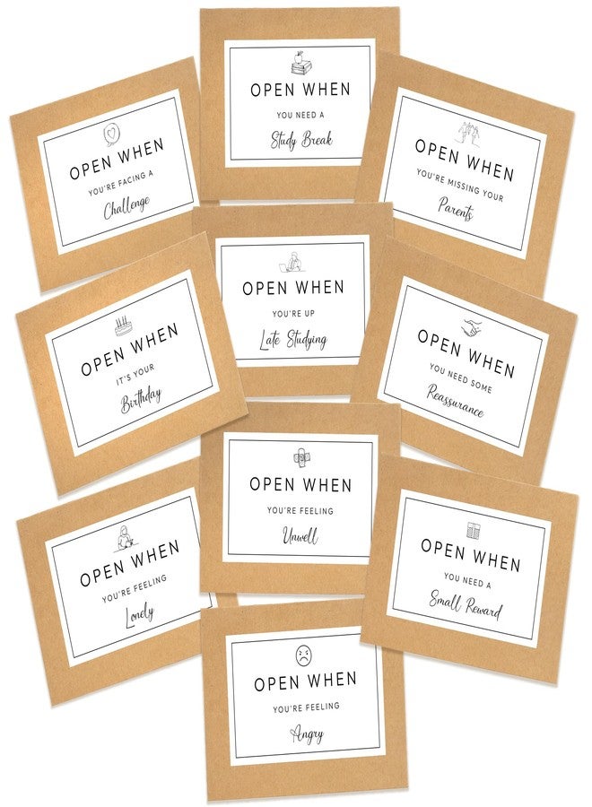 DINIZON Open When Envelopes for High School Graduation Gifts 2026, Graduation Gifts for Highschool Student, College Gift for Girlfriend Boyfriend, College Survival Gift Card, Going Away to College - Image 1