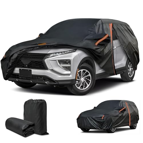 JAOGAUS غطاء سيارة مخصص لموديل ميتسوبيشي إكليبس كروس 2018-2025، غطاء سيارة SUV مقاوم للماء لجميع الأحوال الجوية، أغطية سيارات مع سحاب للباب/شريط عاكس، غطاء سيارة خارجي لحماية من الشمس والأشعة فوق البنفسجية والغبار. - Image 1
