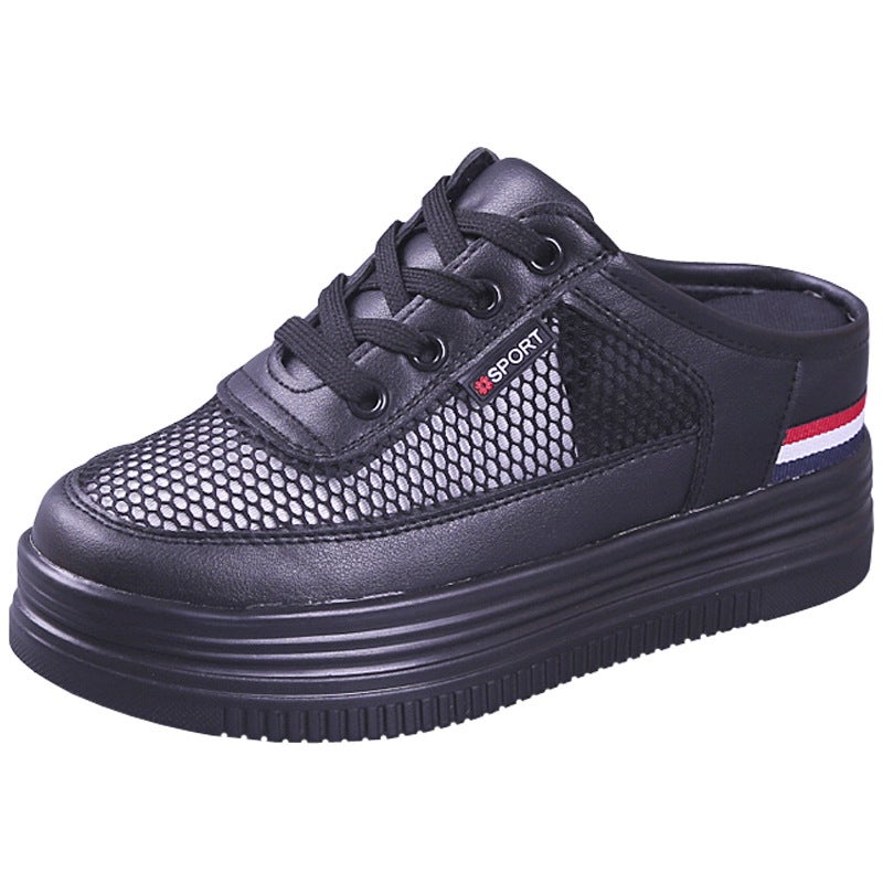 Women'S Platform Platform Shoes Style Mesh Breathable Casual Women'S Work Slippers Inner White Shoes For Women - Image 1