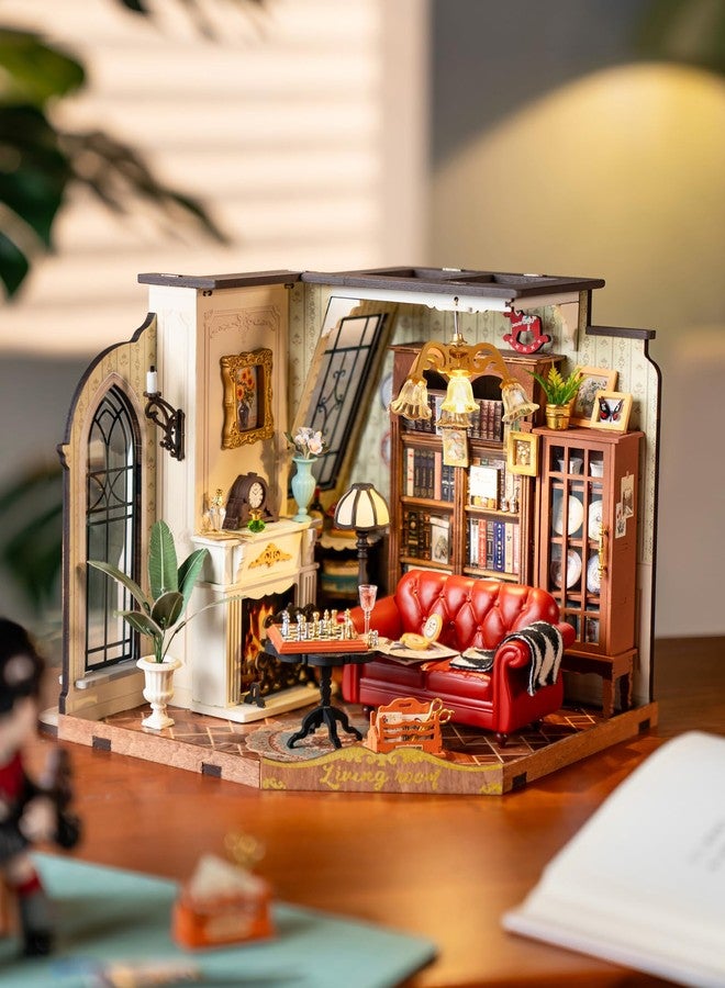 Rolife DIY Miniature House Kit for Adults, Mini Wooden Dollhouse Kit, Tiny House Diorama Building Kits-Birthday Christmas Craft Hobbies Gift for Teens Kids (Catherine's Living Room) - Image 4