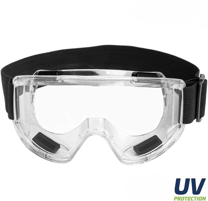 HETVIN Motorcycle Goggles with Clear and Tinted Lenses – Impact-Resistant, Anti-Slip Elastic Strap, Full UV Protection, Perfect for Cruiser, Touring, and Sportbike Riders (Transparent) - Image 3