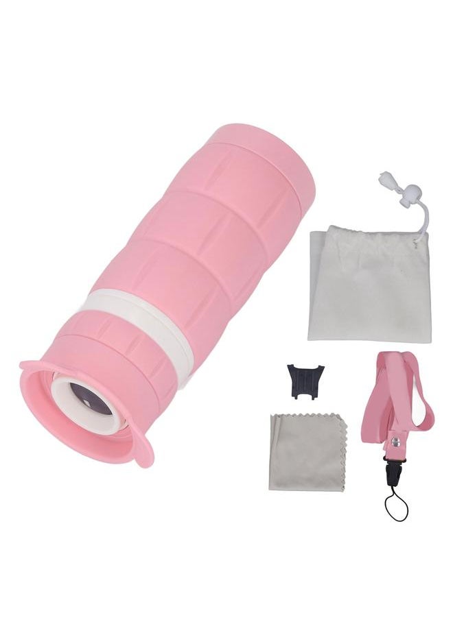 Thoraya Kids Monocular Telescope High Magnification HD Low Light Lens Eye Protection Telescope Toy for Boys Girls Pink  - Image 1