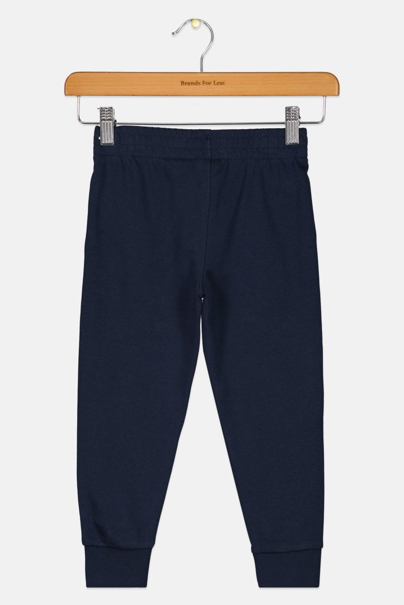 PUMA Toddlers Boy Sportswear Fit Brand Logo Outdoor Sweatpants, Navy - Image 2