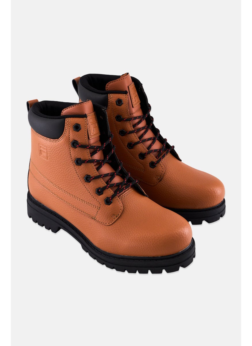 FILA Men Edgewater Lace Up Ankle Boots, Brown  - Image 1
