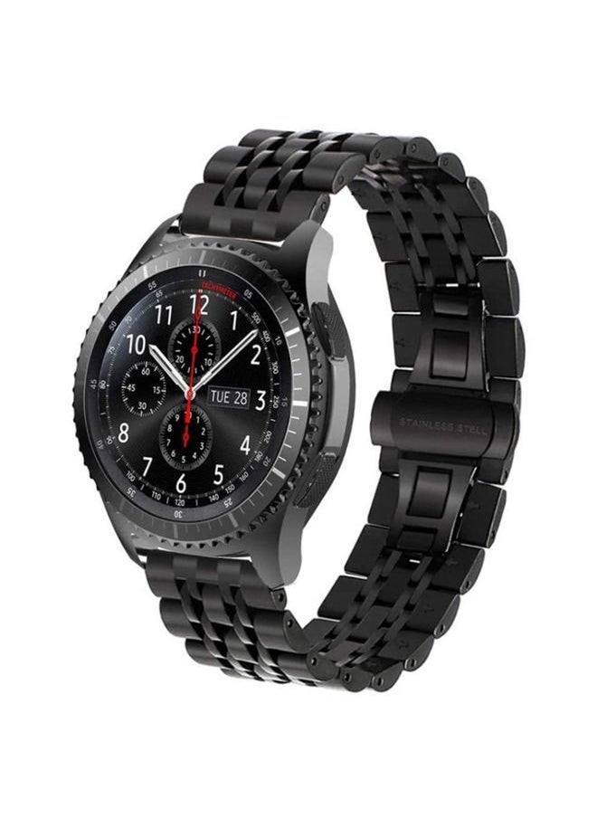 Generic - Replacement Strap 22mm For Huawei Watch GT2e GT2 46mm Seven Stainless Steel Watch Band Black - Image 1