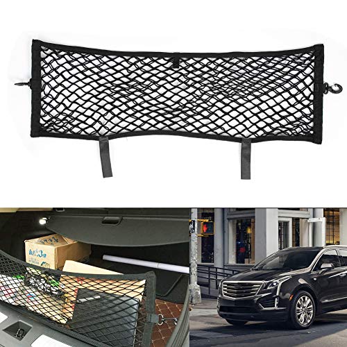 Akozon Cargo Net for Xt5 Car Cargo Net, Xt5 Cargo Net Adjustable Elastic Heavy Duty Rear Cargo Trunk Storage Organizer Net Mesh Nylon Organizer Bungee for XT5 - Image 2